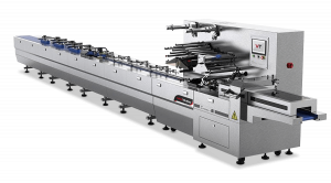 Sleek HSA high speed flow wrapping machine with product alignment