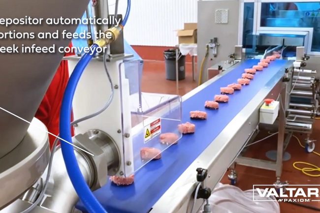 Sleek Inverted for Extruded Meat Flow Wrapping
